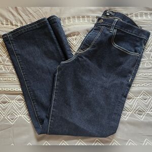 Women's Straight Leg Jeans - Dark Blue